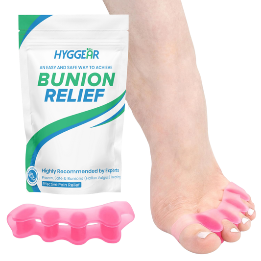 HYGGEAR Pink Toe Separators - Correcting Bunions and Restoring Toes to Their Original Shape - For Men and Women - Toe Spacers Bunion Corrector Pink - 22979067572