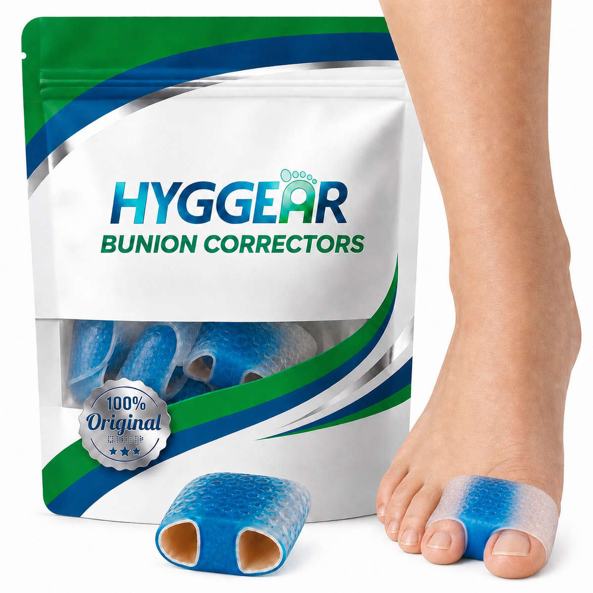 Hyggear™ Corrector de juanetes, enderezador transpirable para dedo gordo del pie para mujeres y hombres, solución y alivio de juanetes - 86732546732